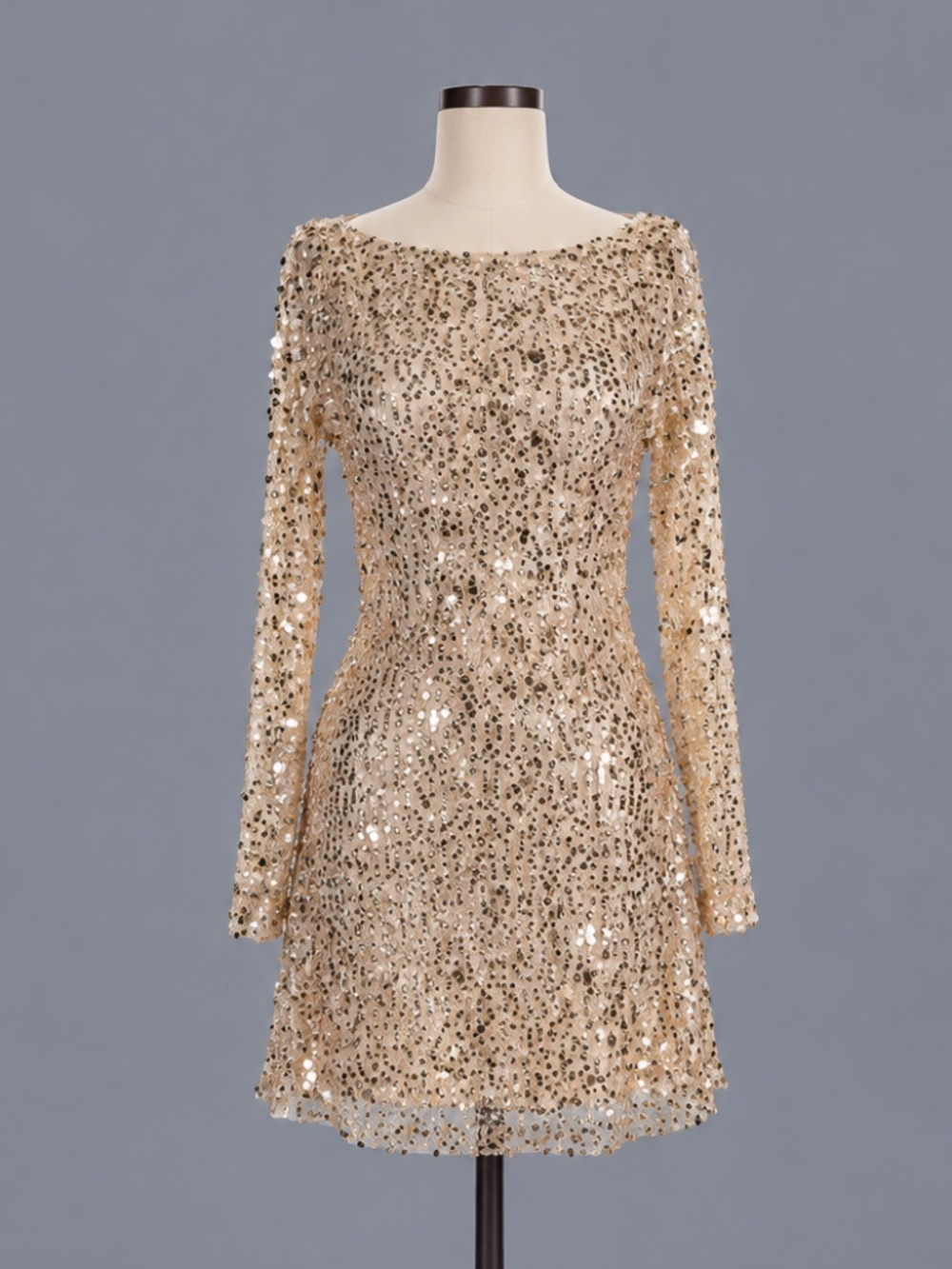 Hello Molly Sequin Open Back Mini Dress – New